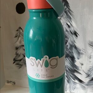 Swig Life Teal and Coral Water Bottle